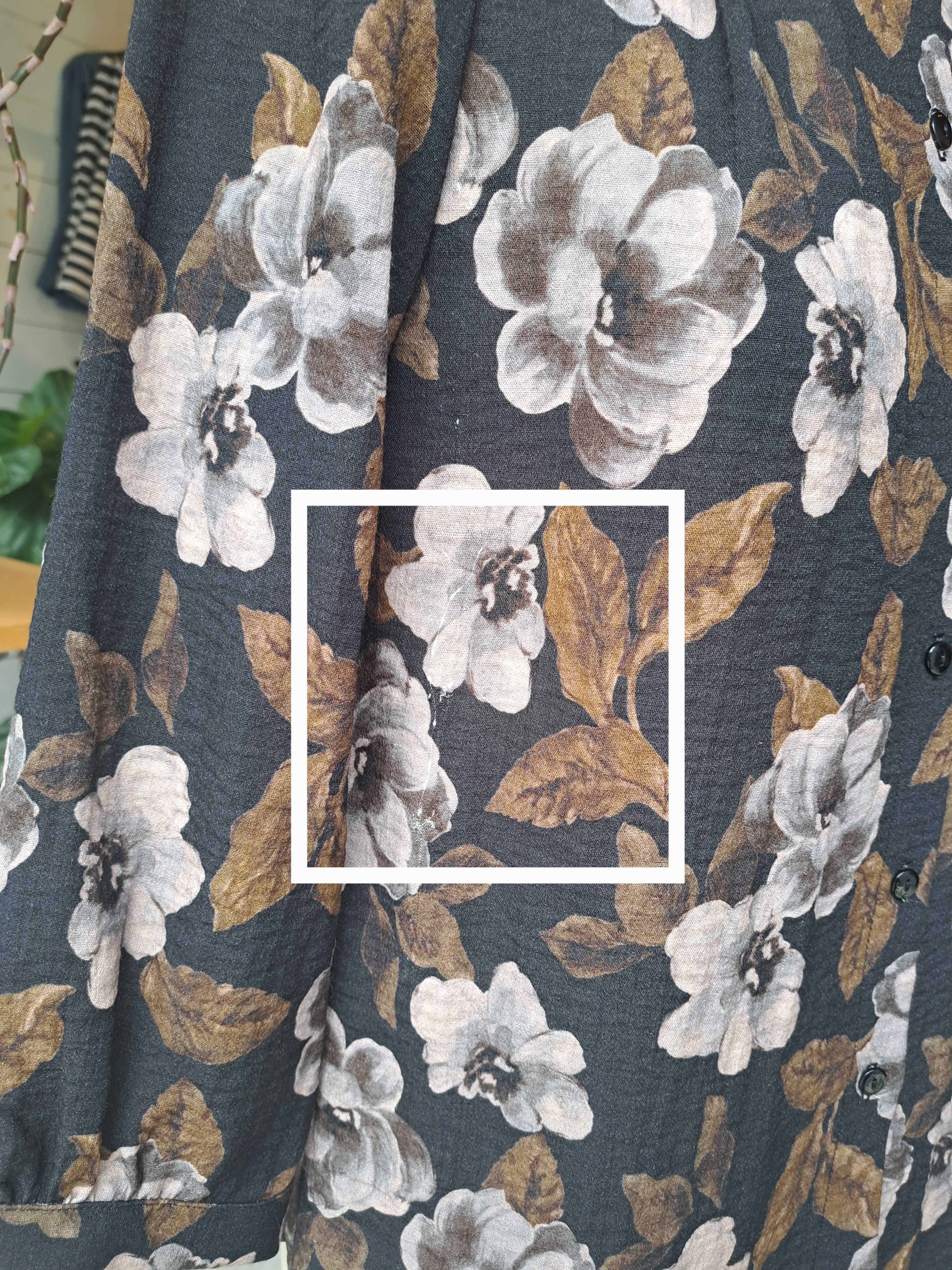 Chemise JUNE - Flowers Noir (Imparfait)