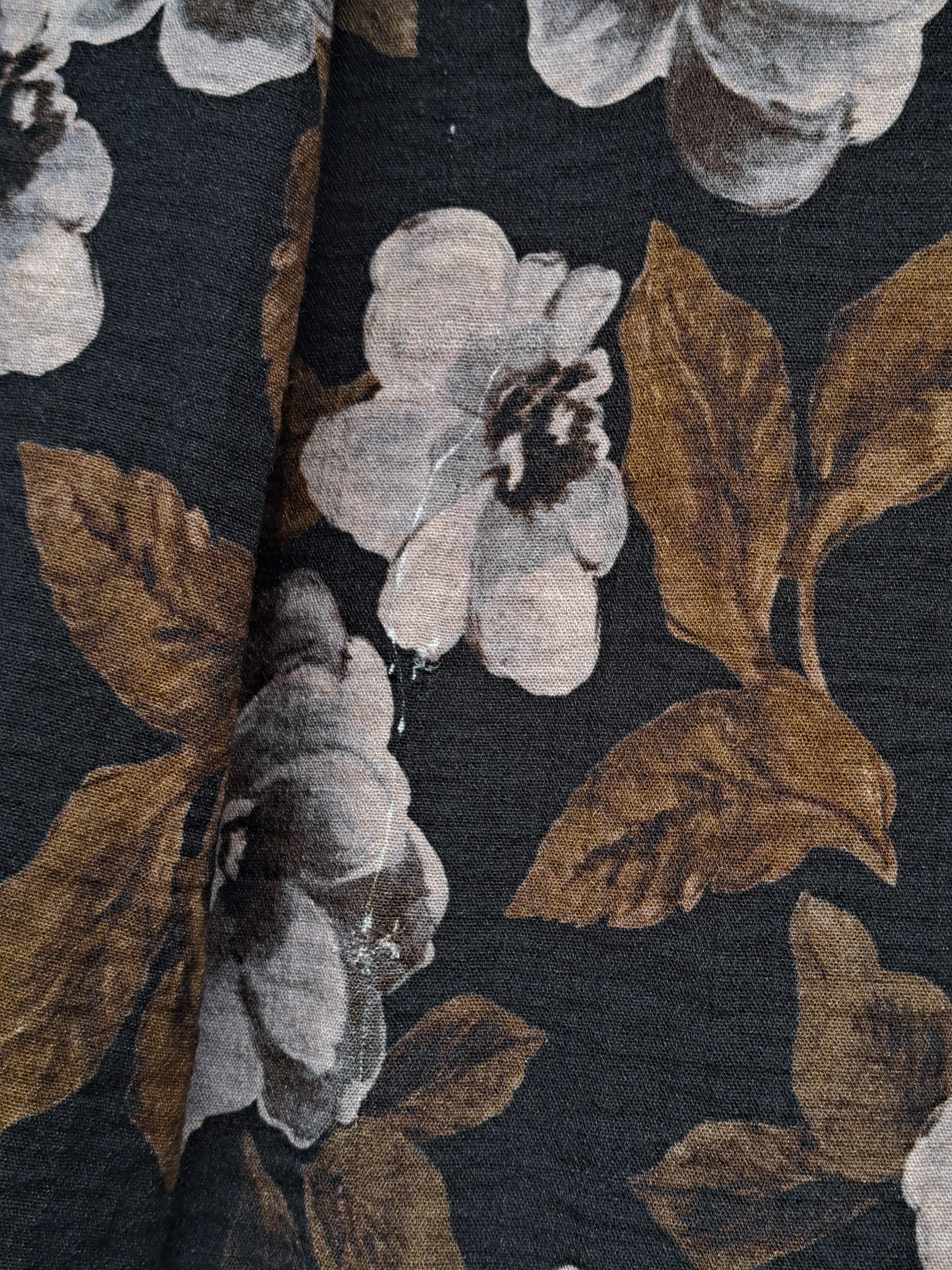 Chemise JUNE - Flowers Noir (Imparfait)