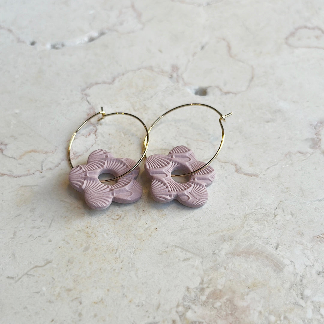 FLOWER clay earrings