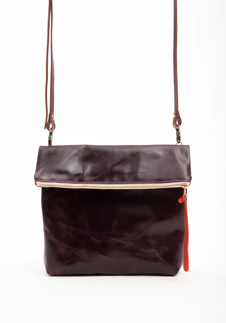 Leather handbag with removable shoulder strap BORDEAUX