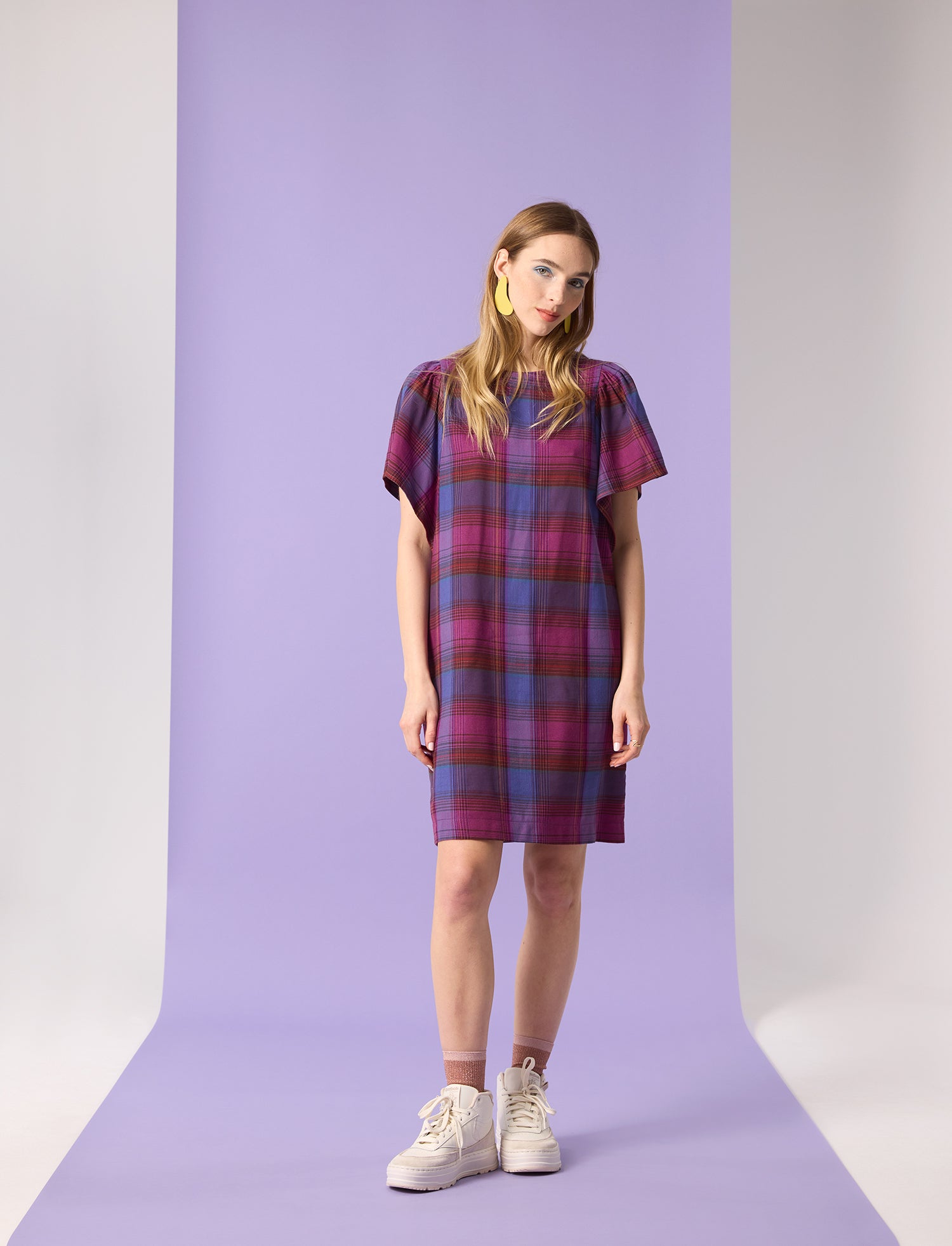 Robe BLOOM - Plaid Mauve