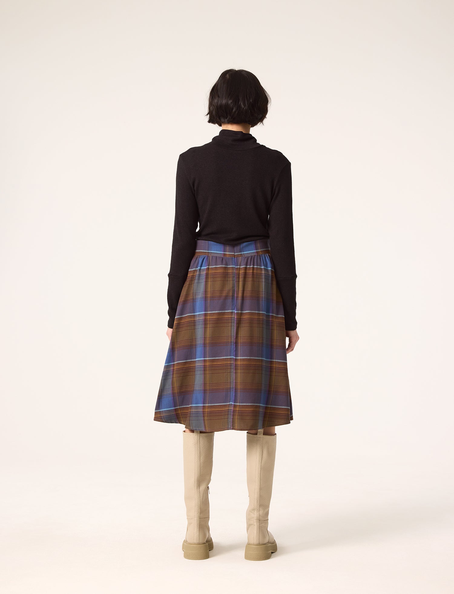 ALISMA Skirt - Blue Plaid