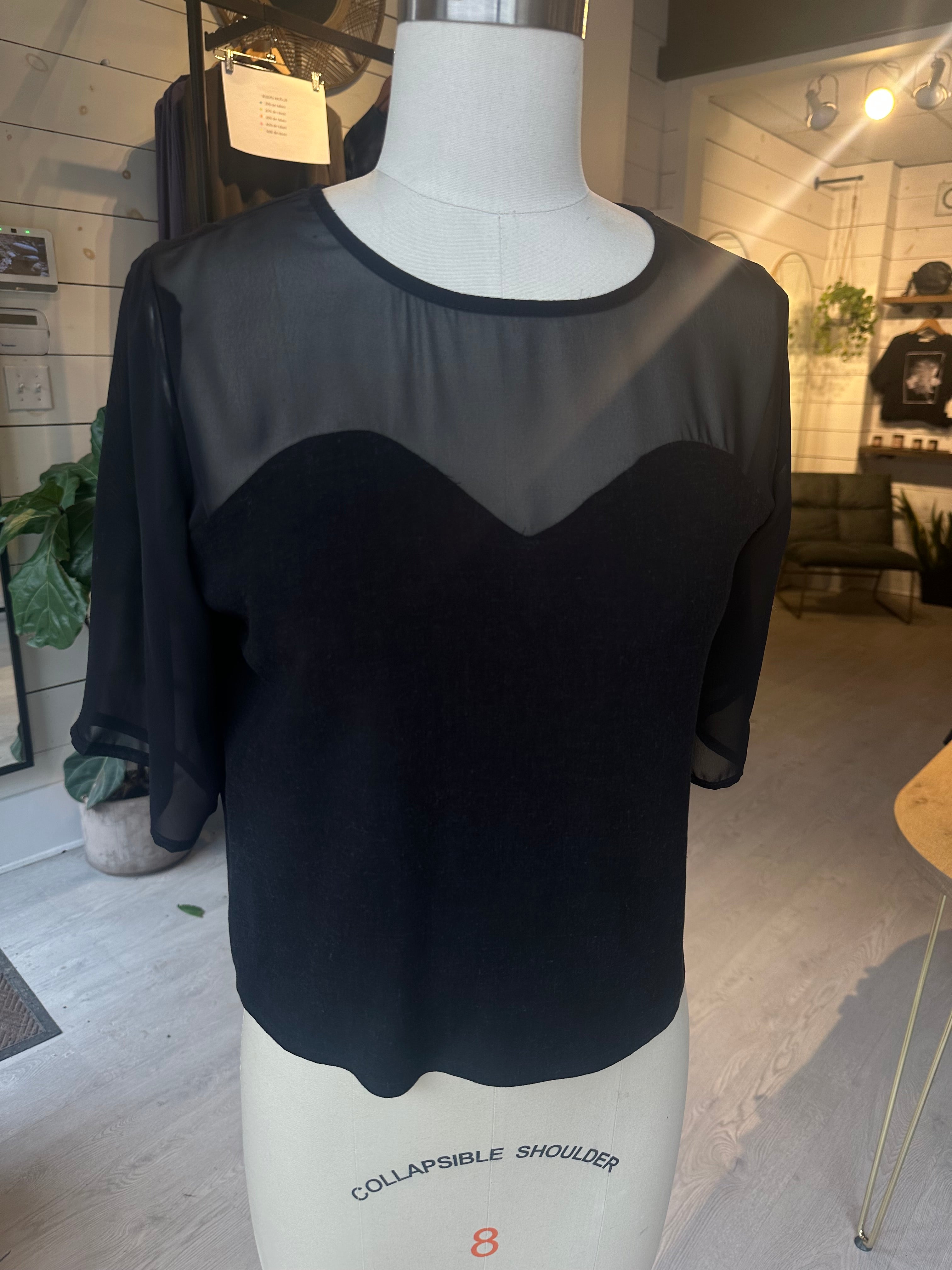 LOVE Top - Black (Imperfect)