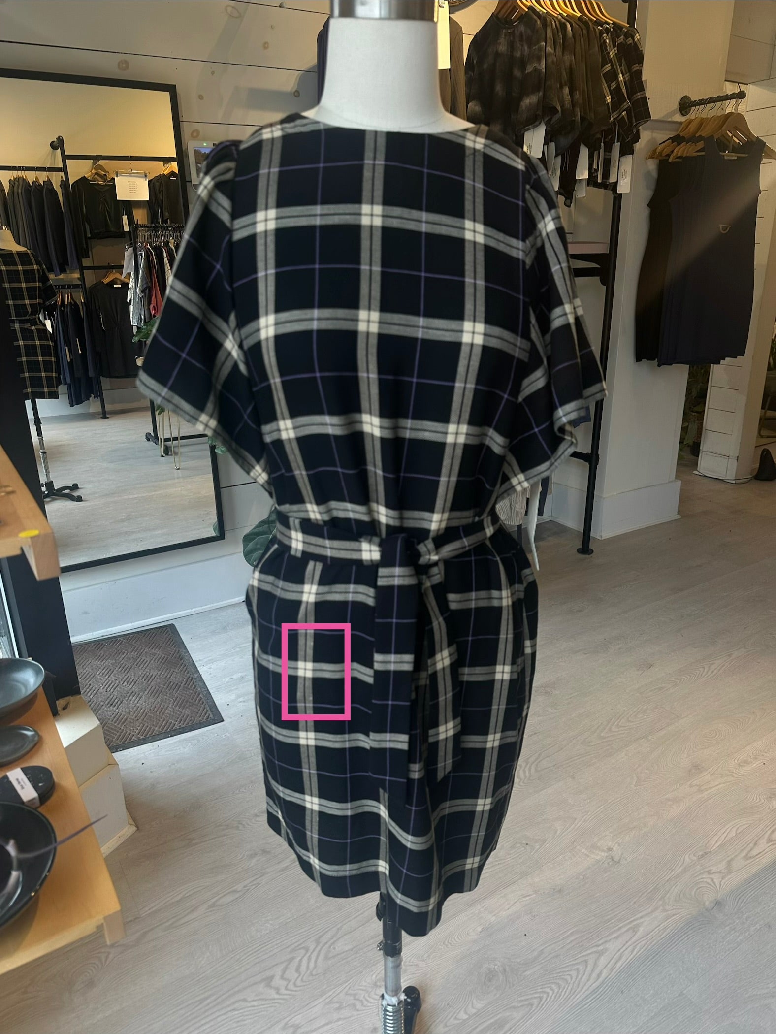 BLOOM Dress - Black Plaid (Imperfect)