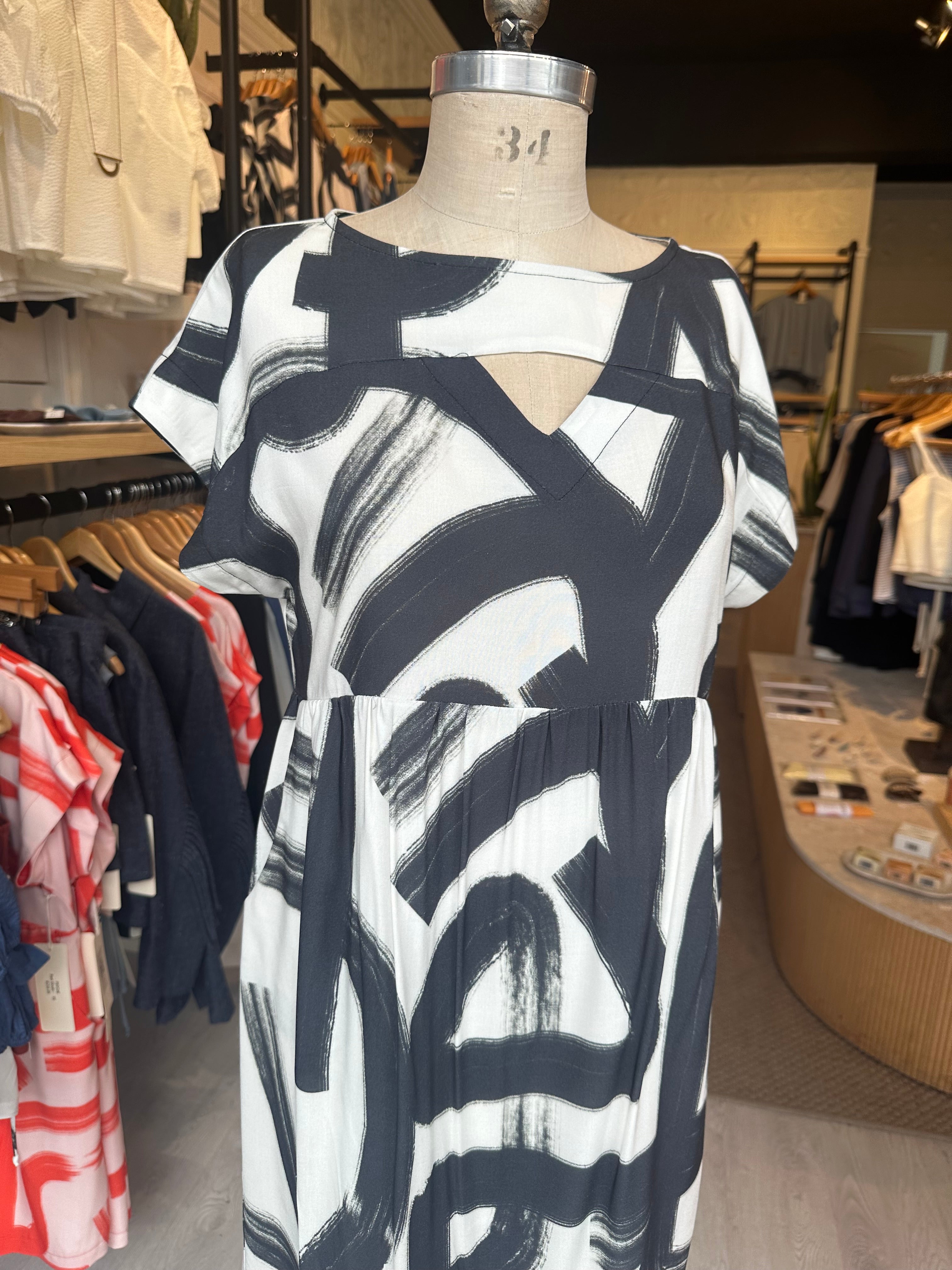 PSYCHE Dress - Black Shodo (Imperfect)