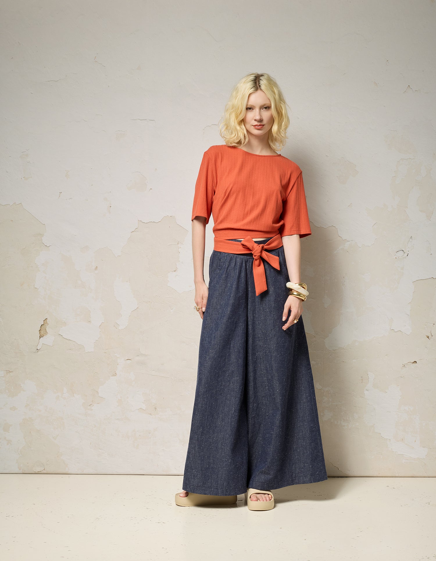 RAMA Pants - Speckle Indigo