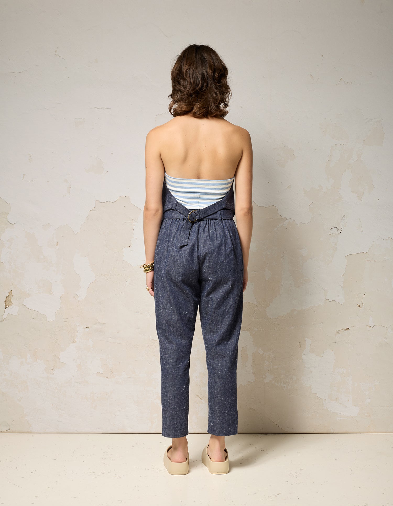 THÉA Vest - Speckle Indigo