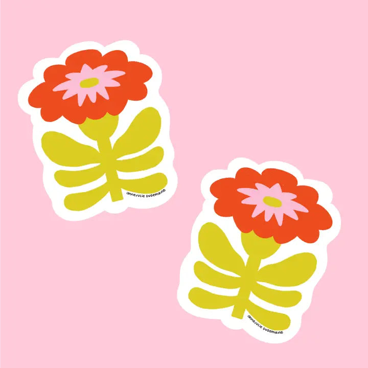 Autocollant - FLEUR RÉTRO