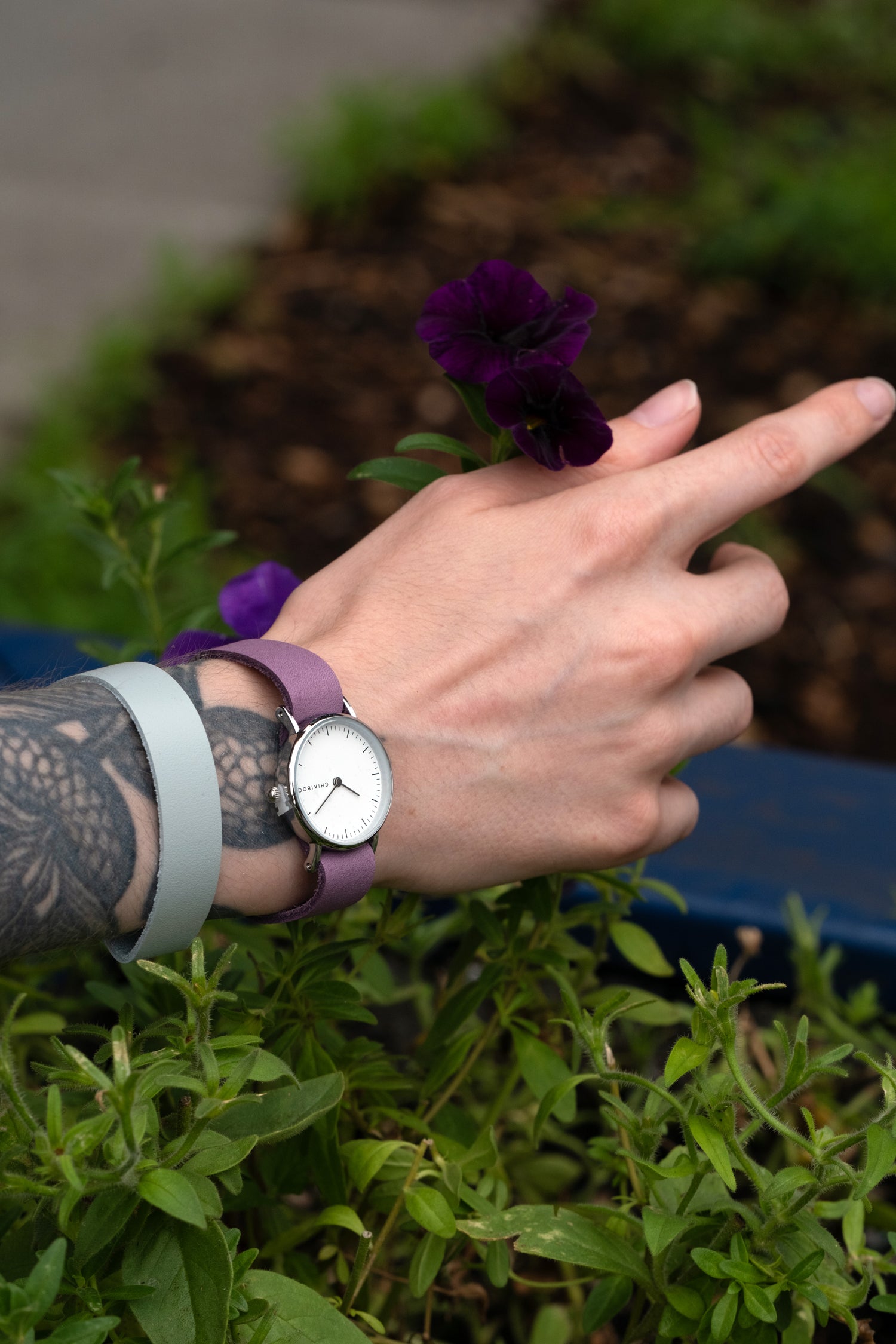 chikiboom-accessoires-bijoux-montres-bracelets-duos-cuir-argent-mauve-bleu