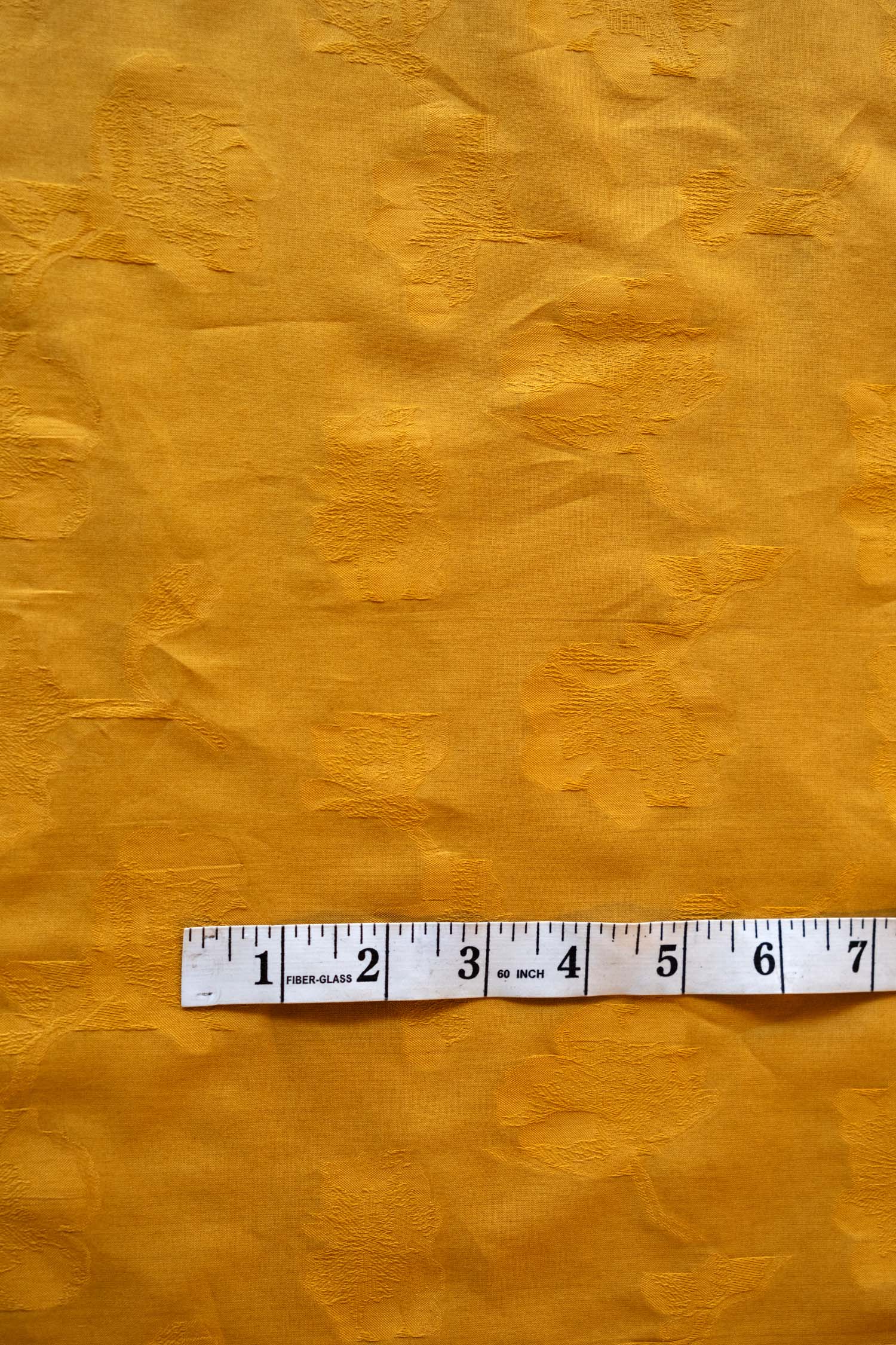 cokluch-tissus-voile-jacquard-fleuri-moutarde-coton