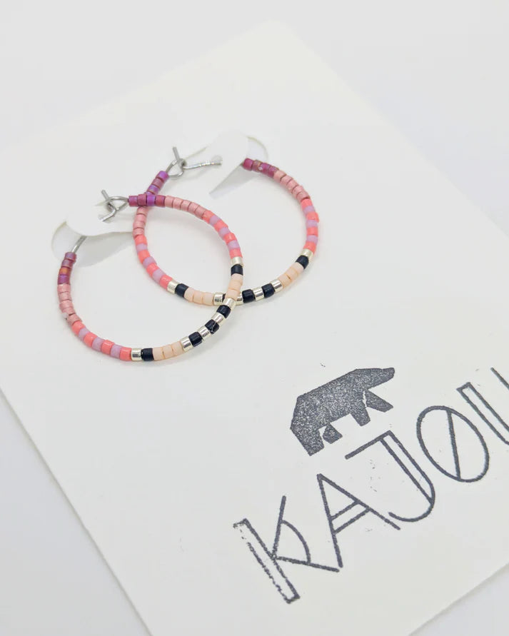 kajou-bijou-bouclesdoreilles-koleo-rose-perles-miyuki