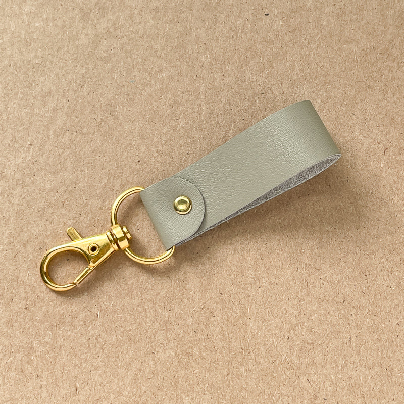 Recycled leather keychain