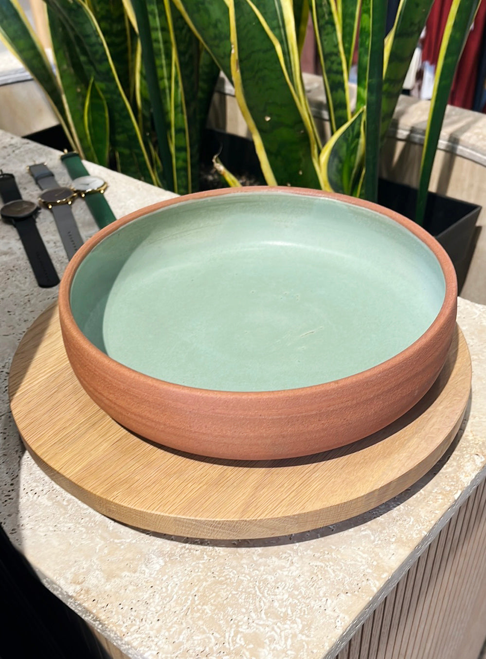 ateliermarienguyen-ceramiste-vaisselle-plateau-plateauseservice-ceramique-vert