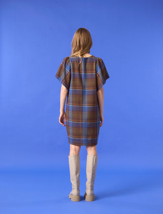 BLOOM Dress - Blue Plaid