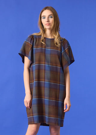 cokluch-robe-bloom-plaid-bleu-coton-viscose-ah2425