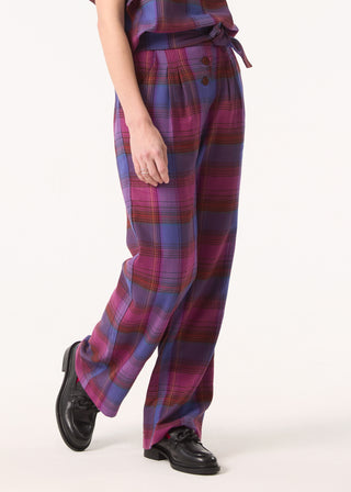 BROOKE Pants - Purple Plaid