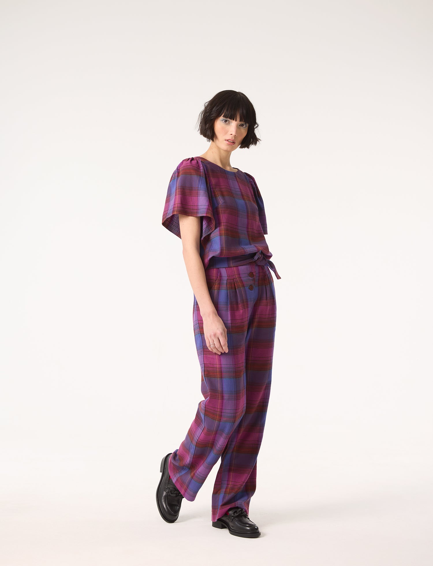 DIVINE Top - Purple Plaid