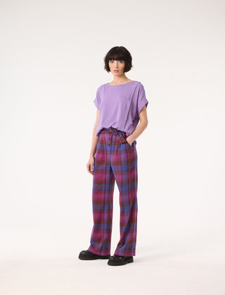 BROOKE Pants - Purple Plaid