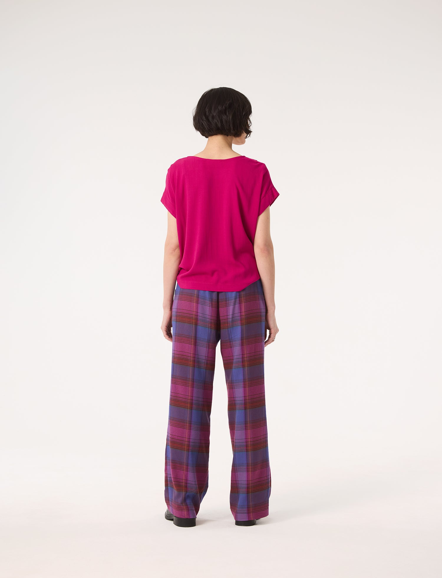 Pantalon BROOKE - Plaid Mauve