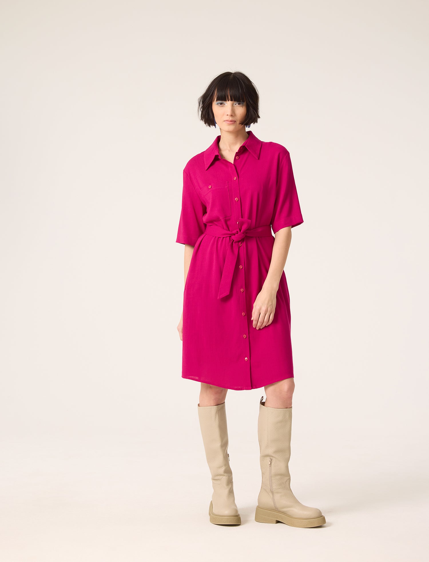 MYRIADE Shirt dress - Berry