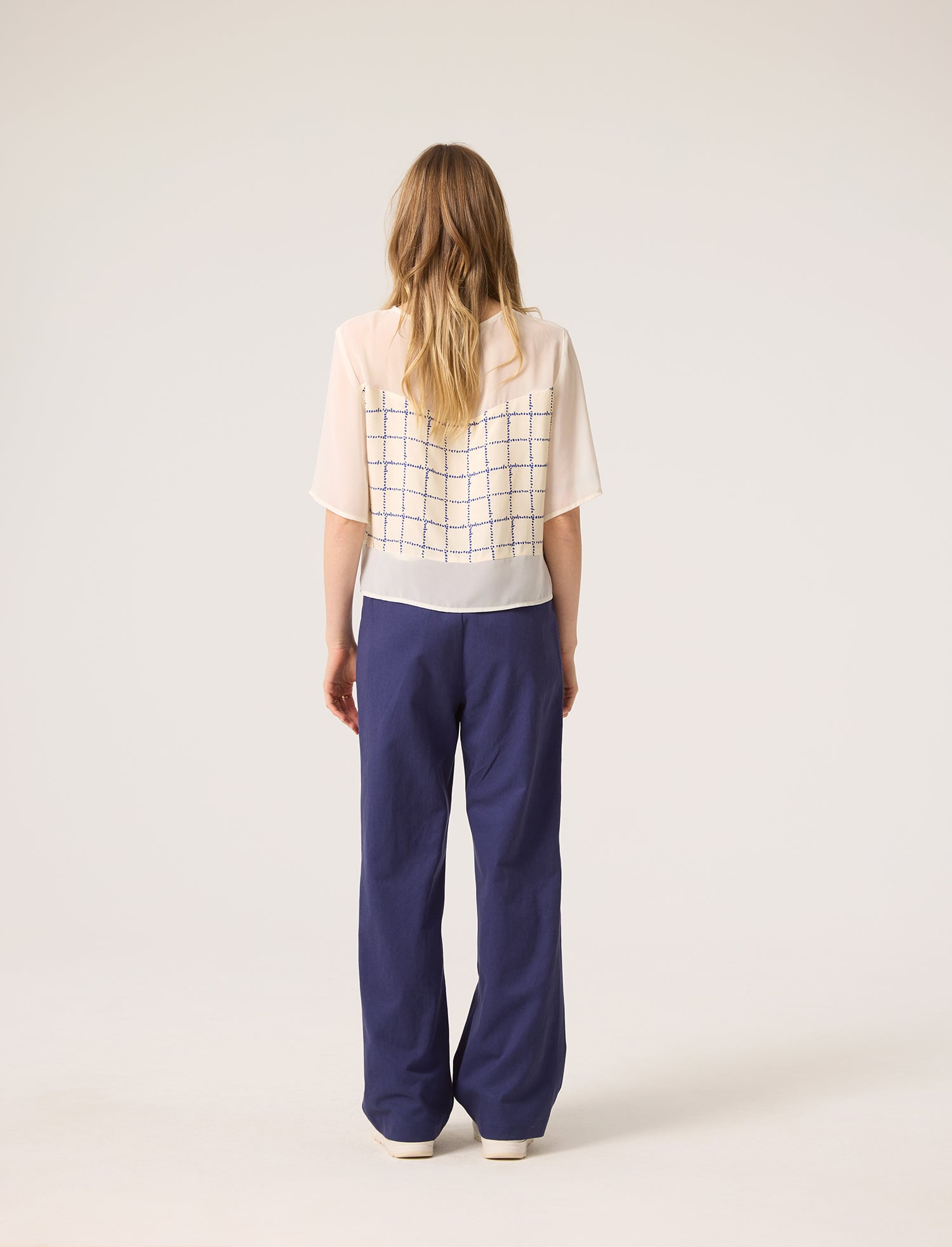 PLEIADES Top - Cream Plaid