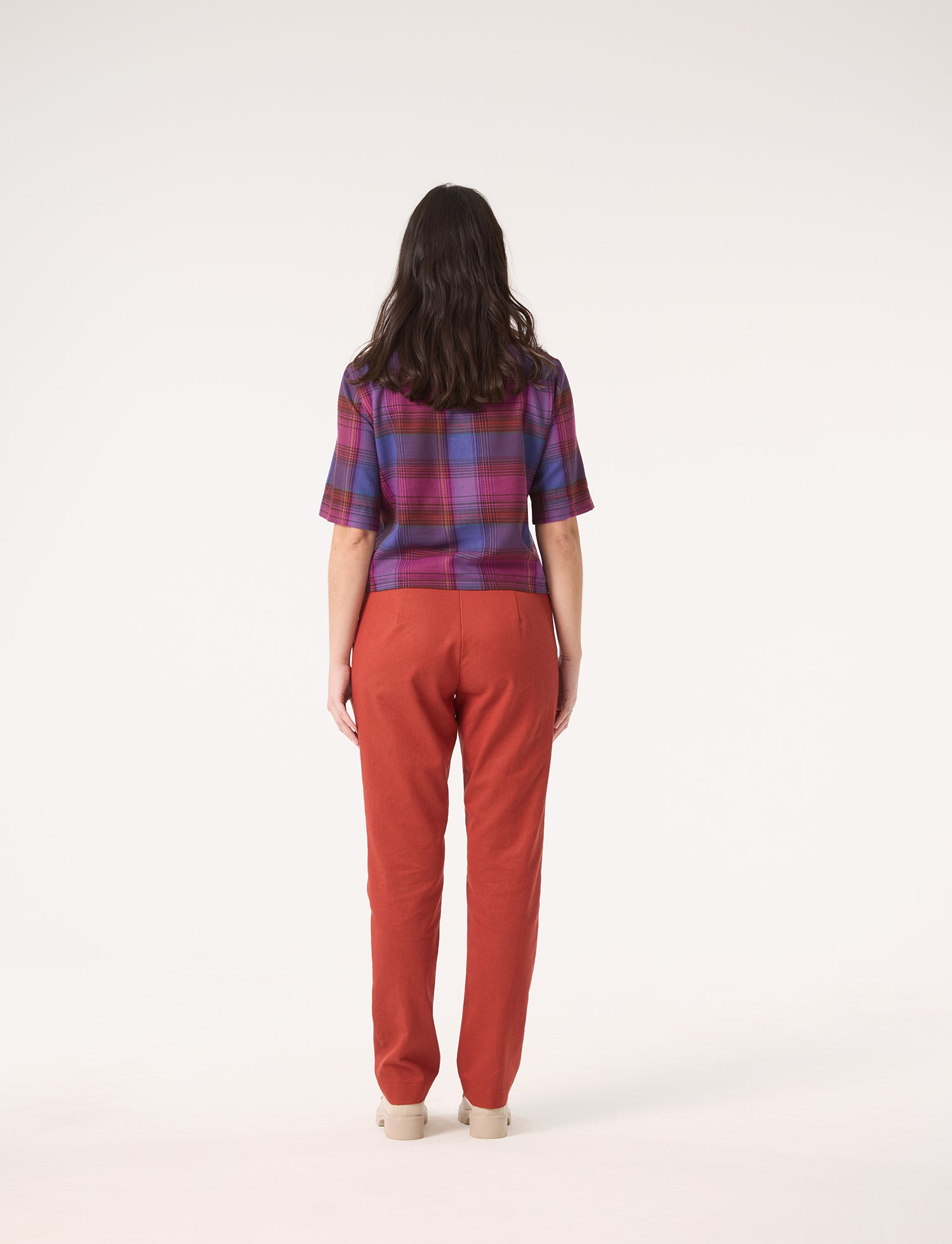 SIDERAL Top - Purple Plaid