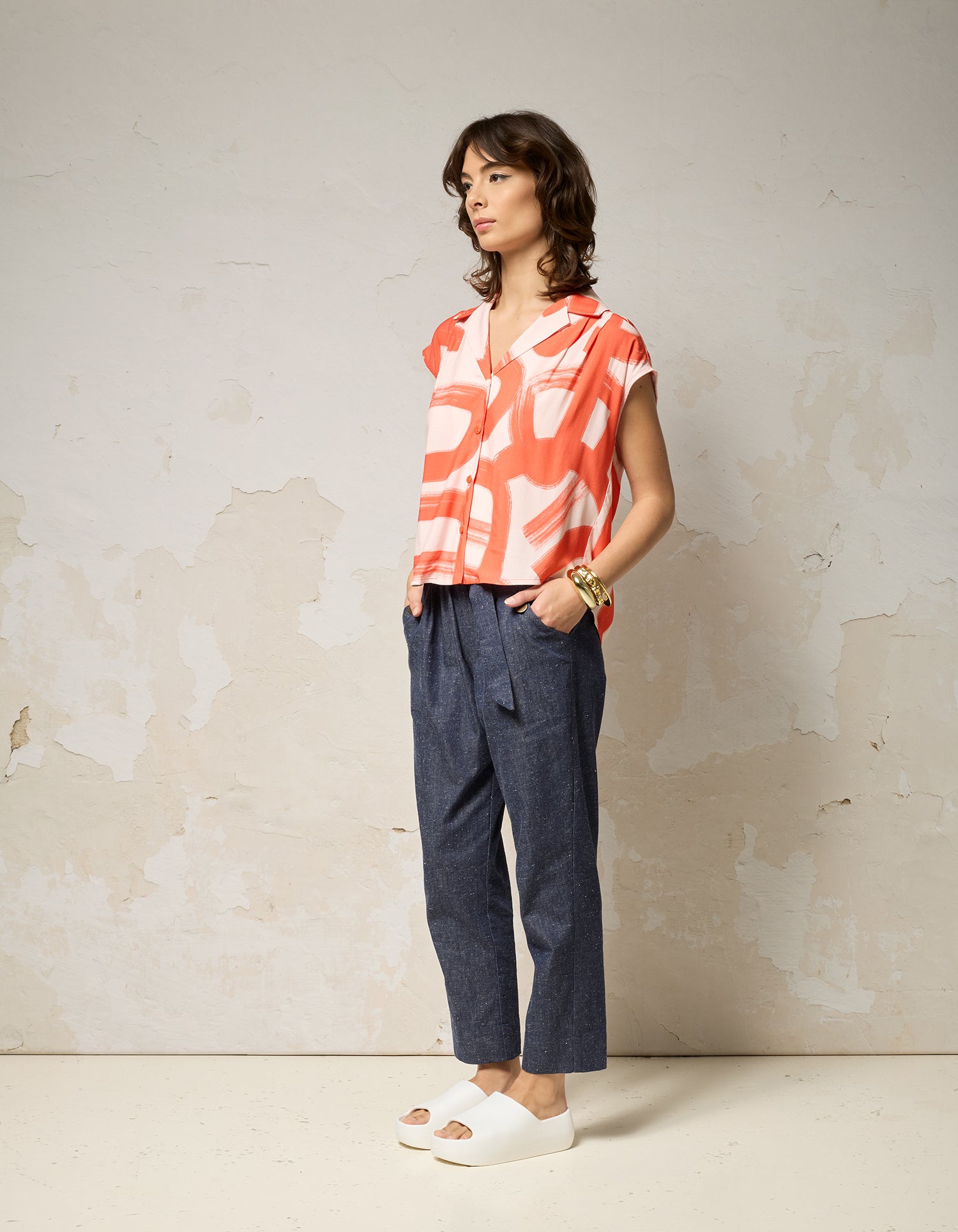 Pantalon SHIVA - Speckle Indigo