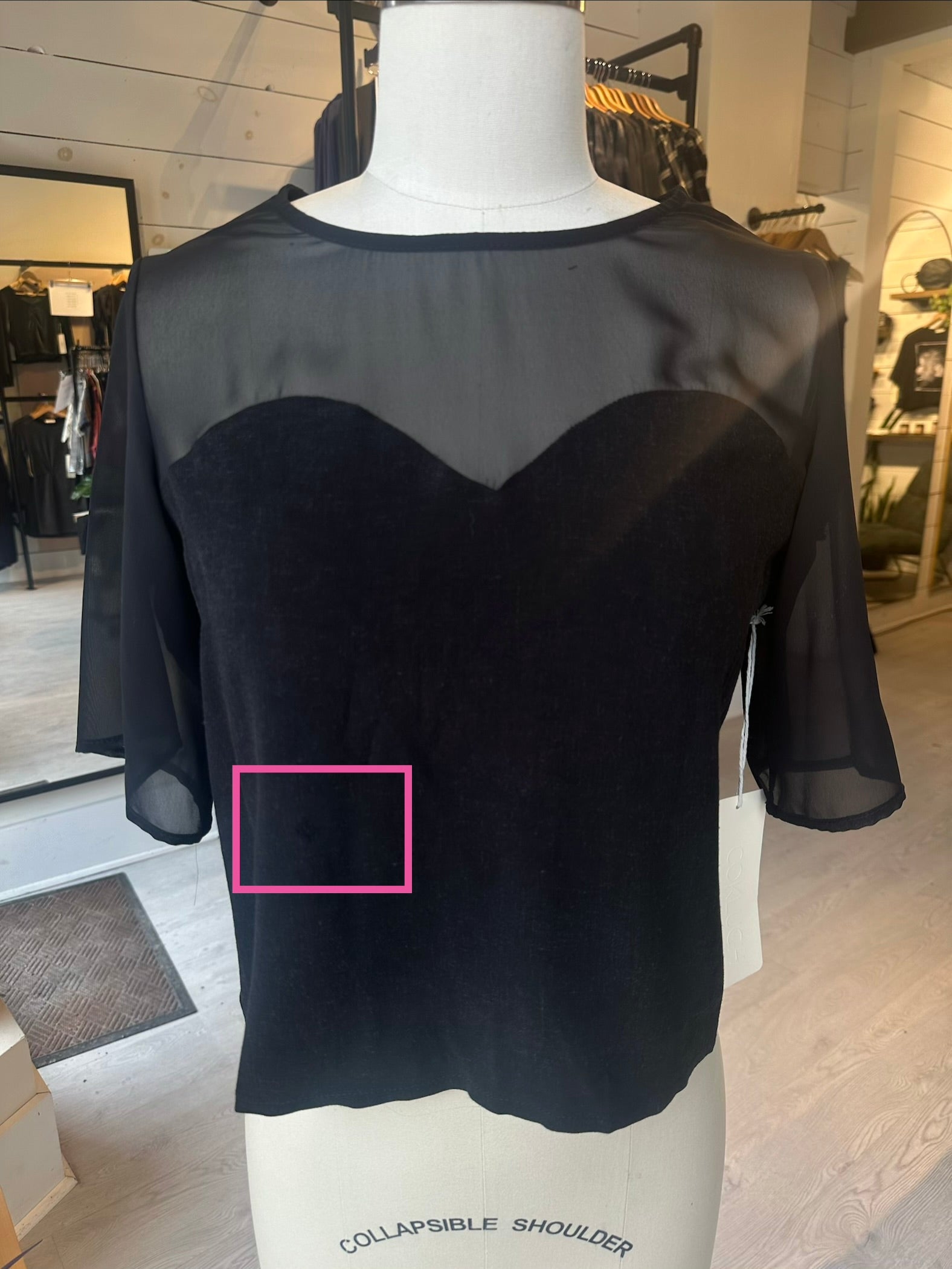 LOVE Top - Black (Imperfect)