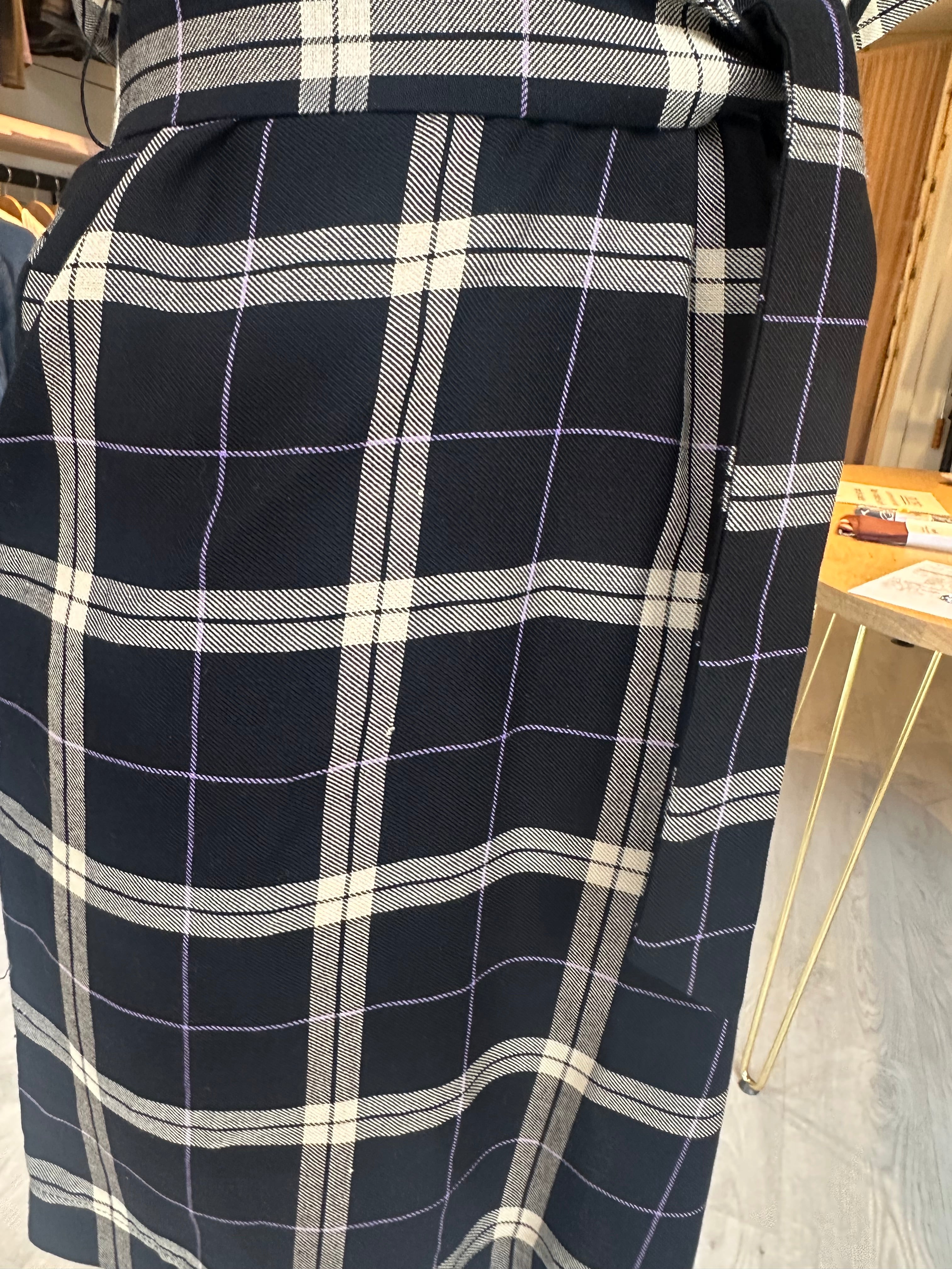 BLOOM Dress - Black Plaid (Imperfect)