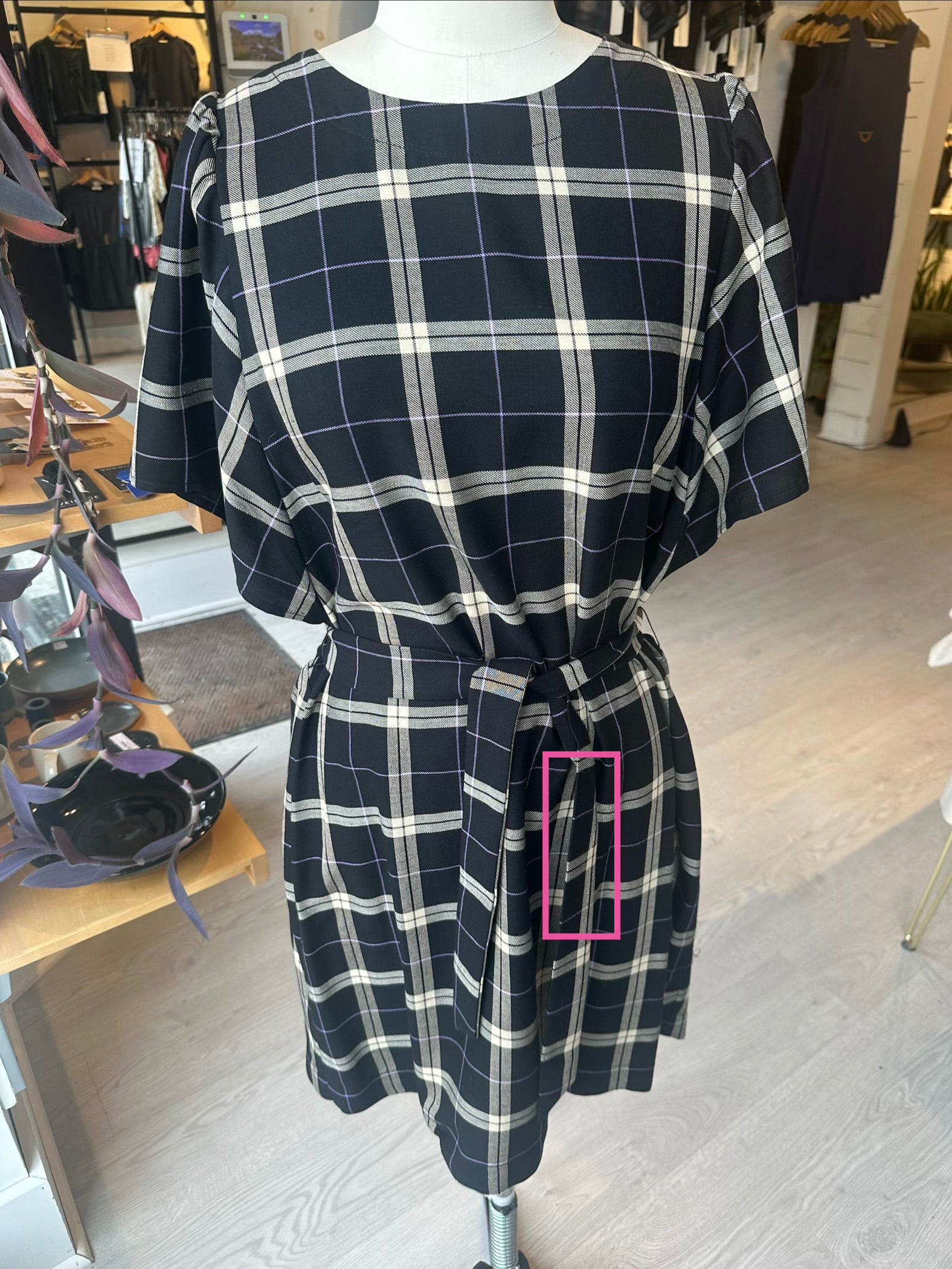 BLOOM Dress - Black Plaid (Imperfect)