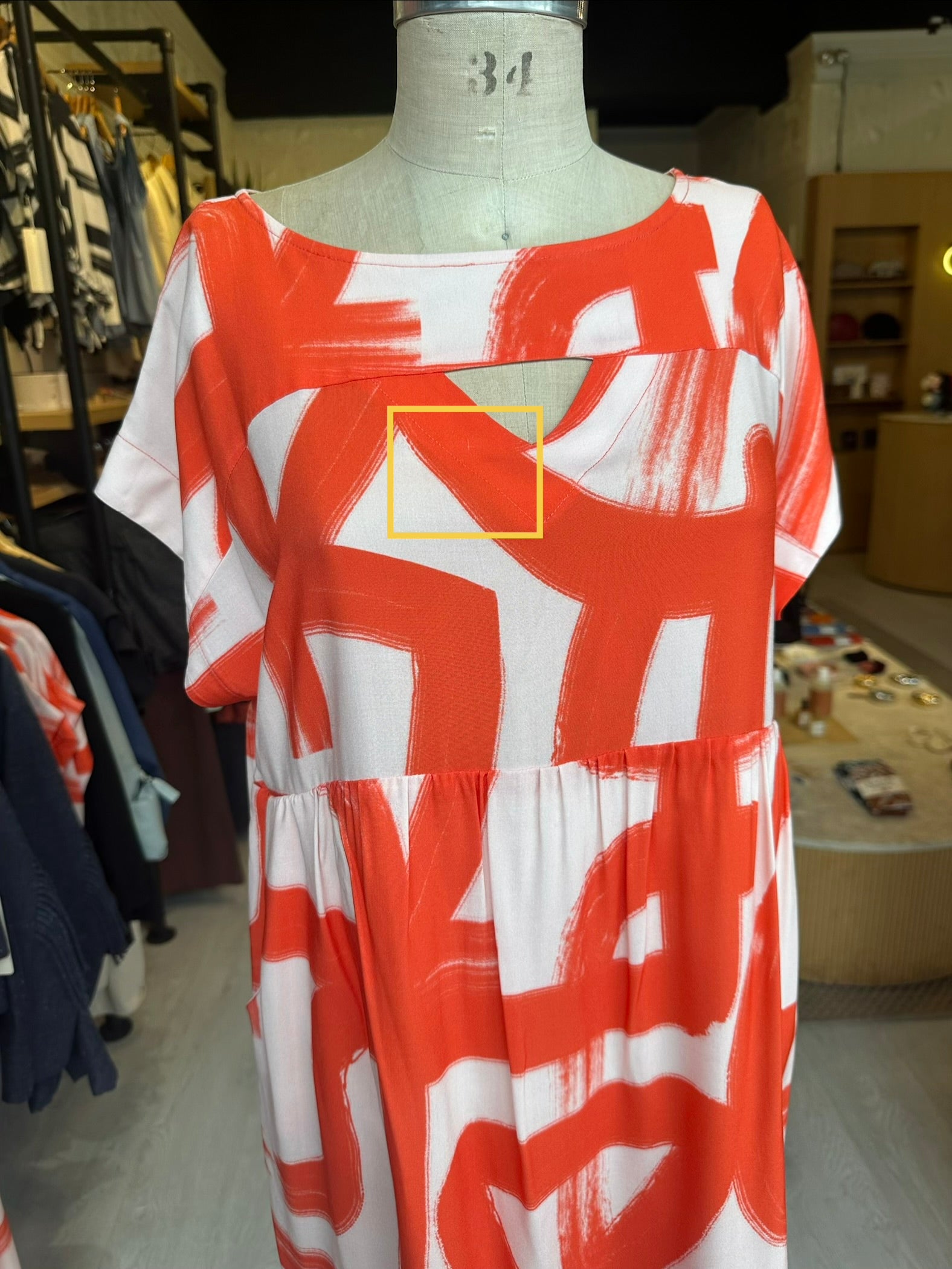 PSYCHE Dress - Red Shodo (Imperfect)