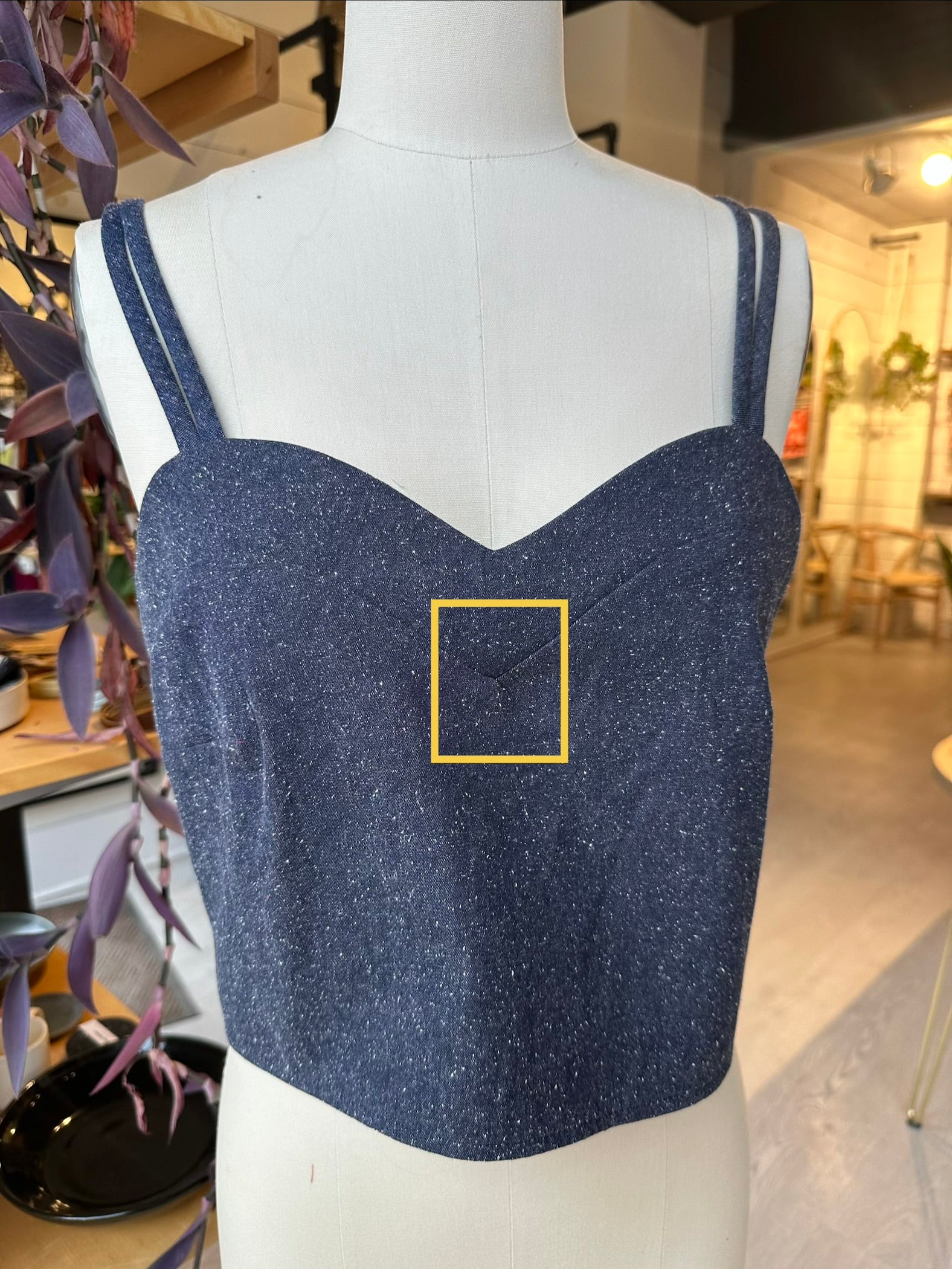 BIA Top - Speckle Indigo (Imperfect)