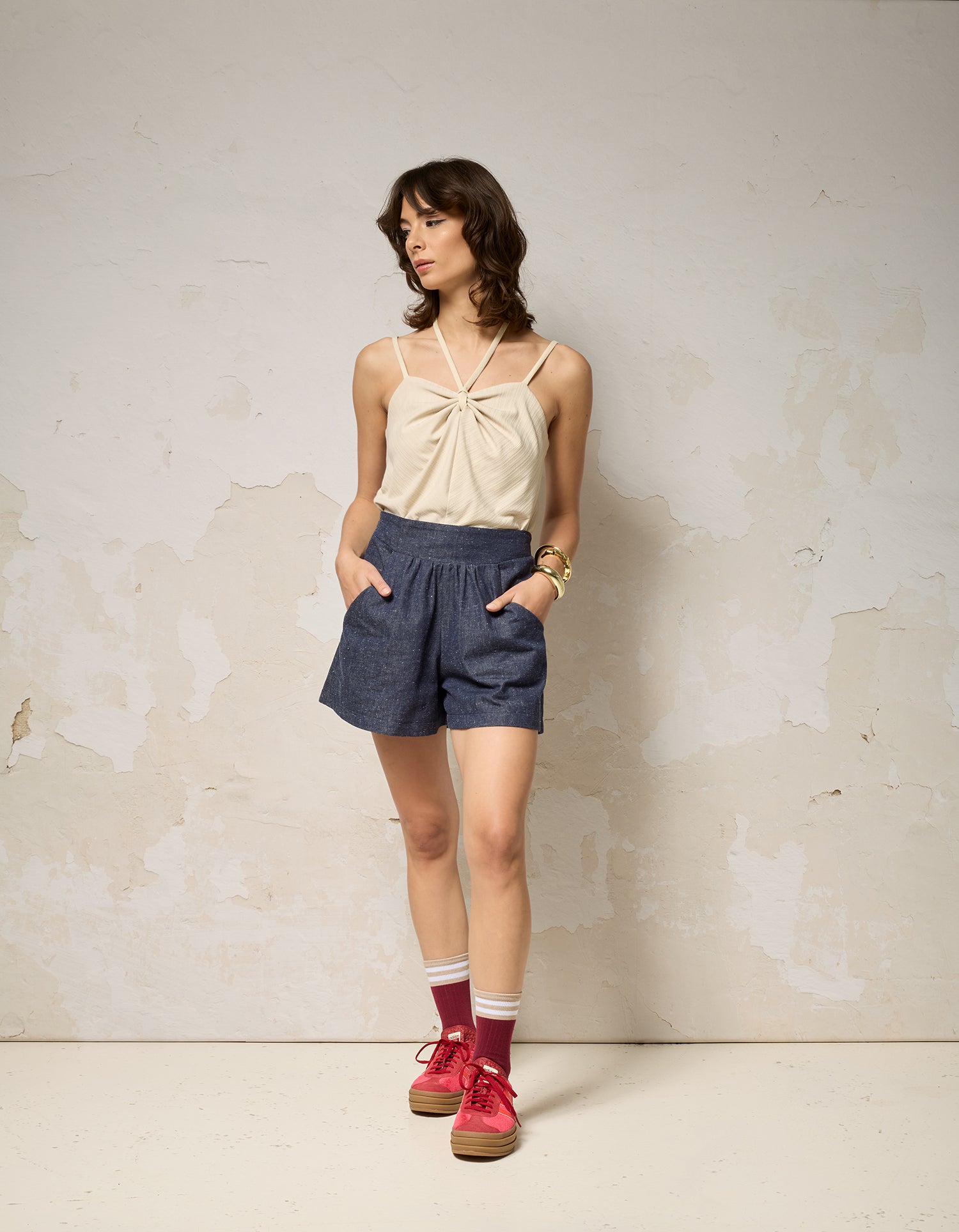 Short MAYA - Speckle Indigo