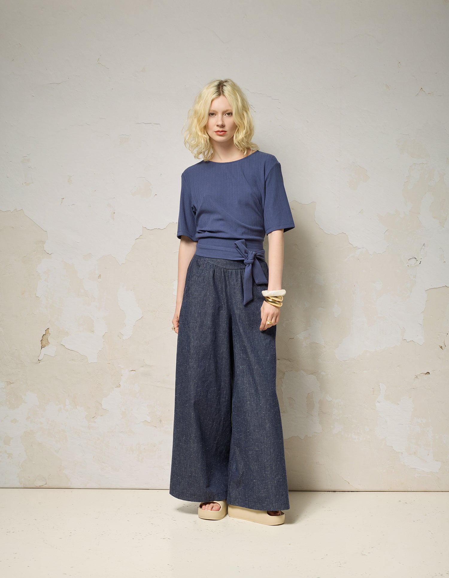 Pantalon RAMA - Speckle Indigo