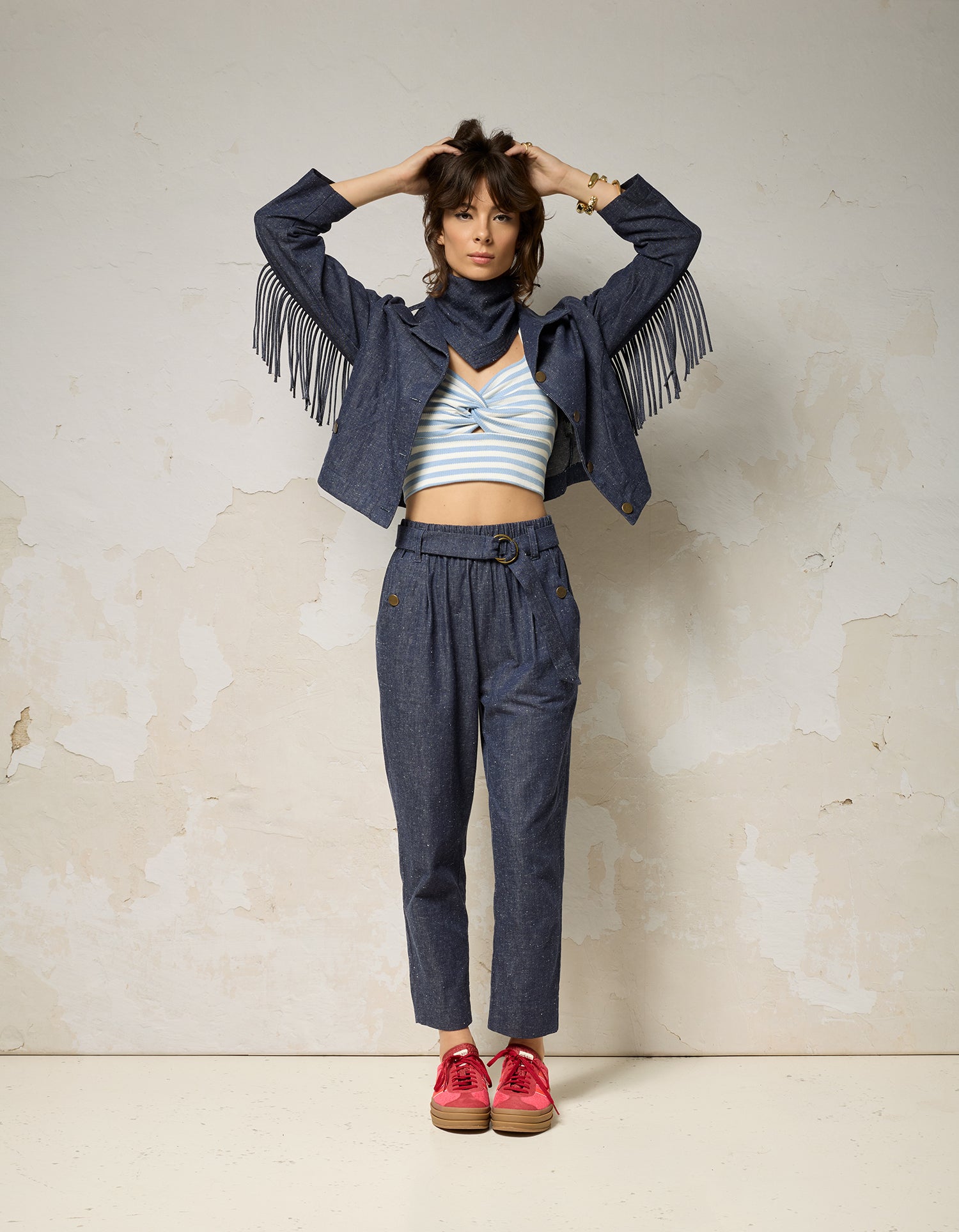 Pantalon SHIVA - Speckle Indigo