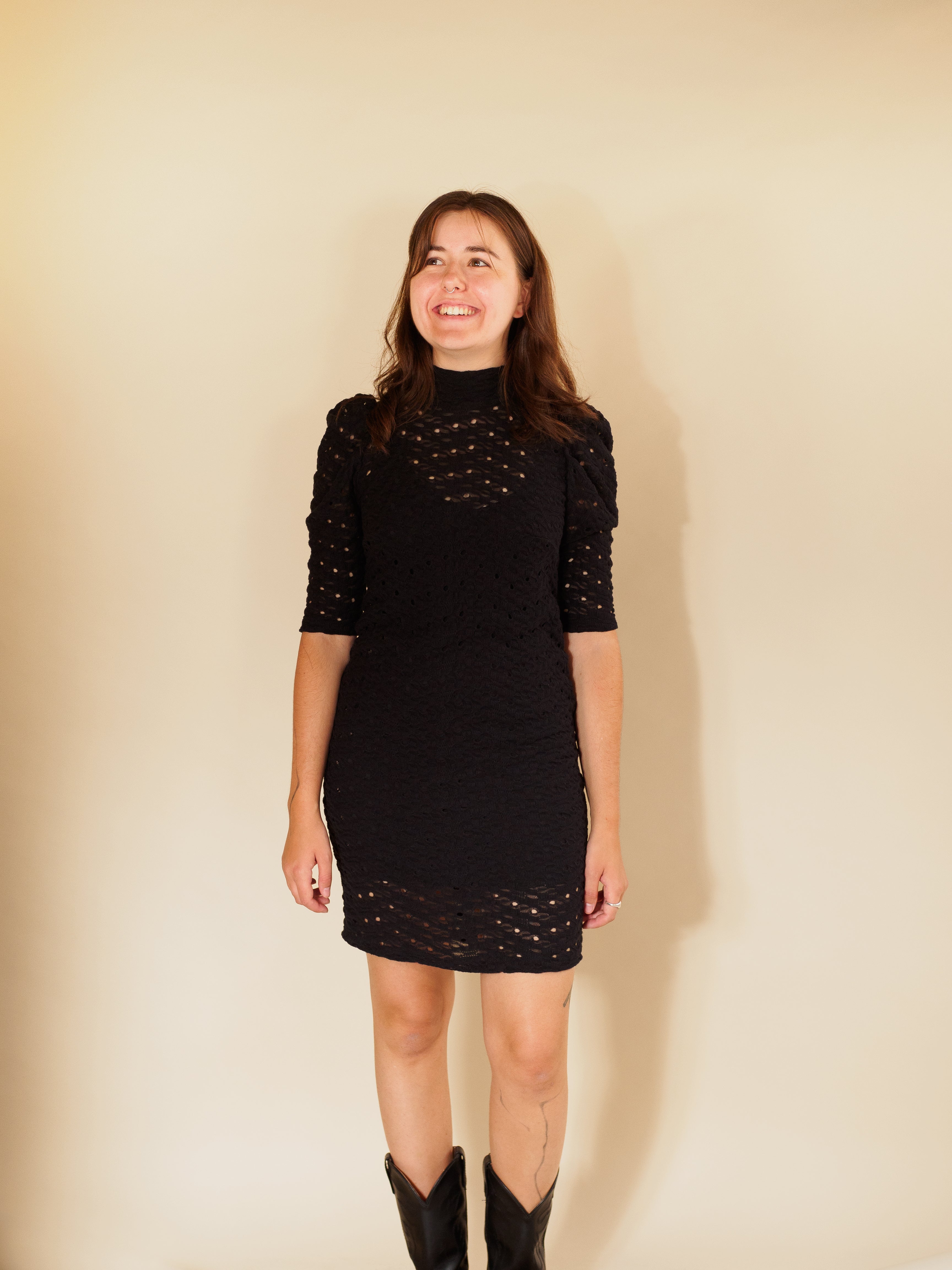 NOSTALGIA Ondine Black Dress