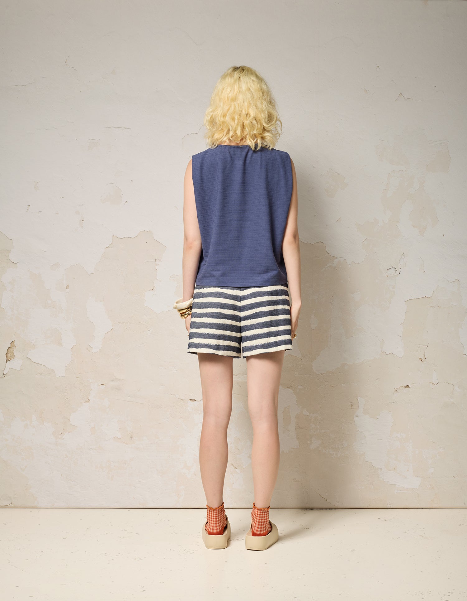 Short ATTIS - Rayé Denim