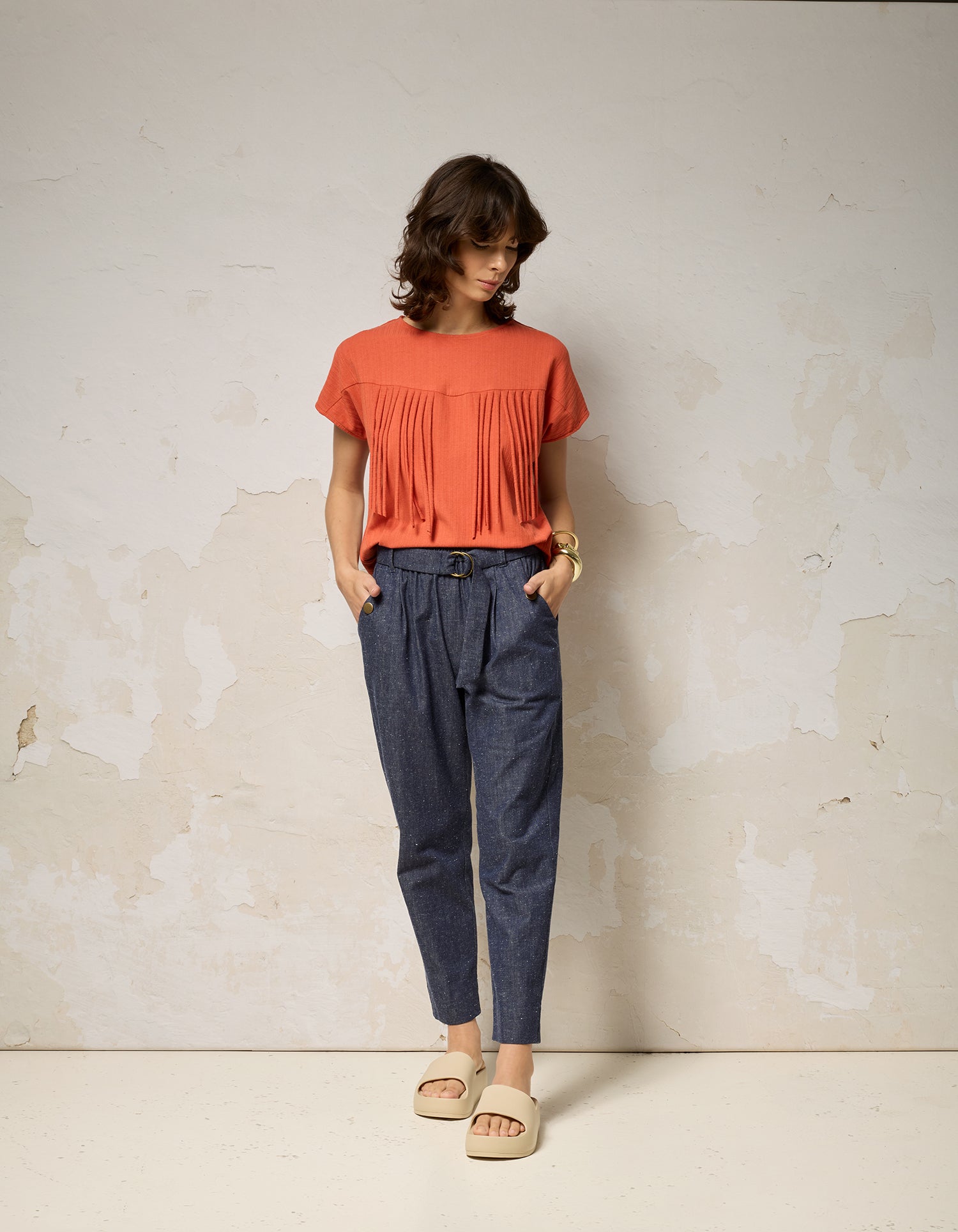 Pantalon SHIVA - Speckle Indigo