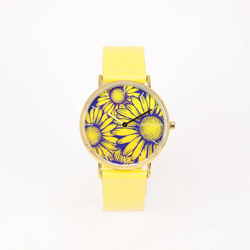 chikiboom-beurd-montre-large-jaune-fleurdesoleil-cuir