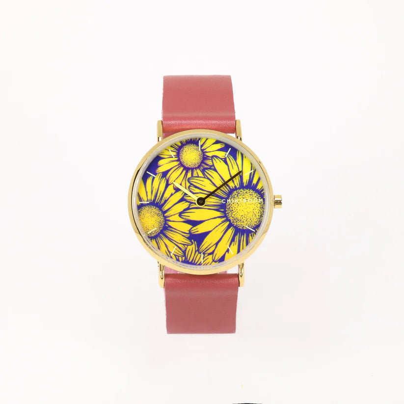 chikiboom-beurd-montre-large-rouge-fleurdesoleil-cuir