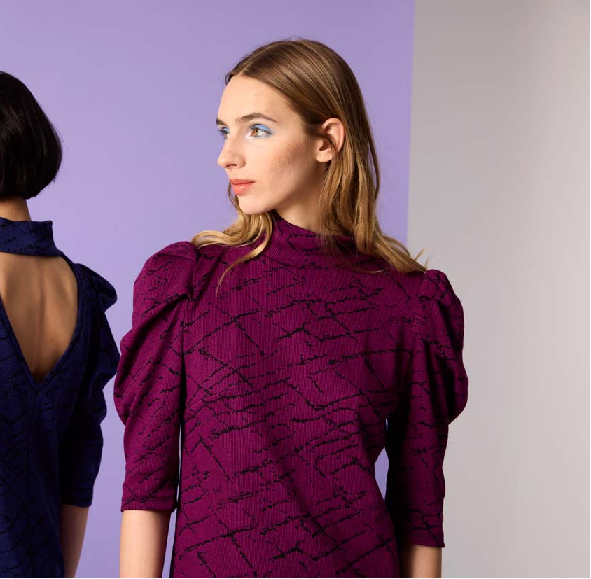 Marble knit - Magenta