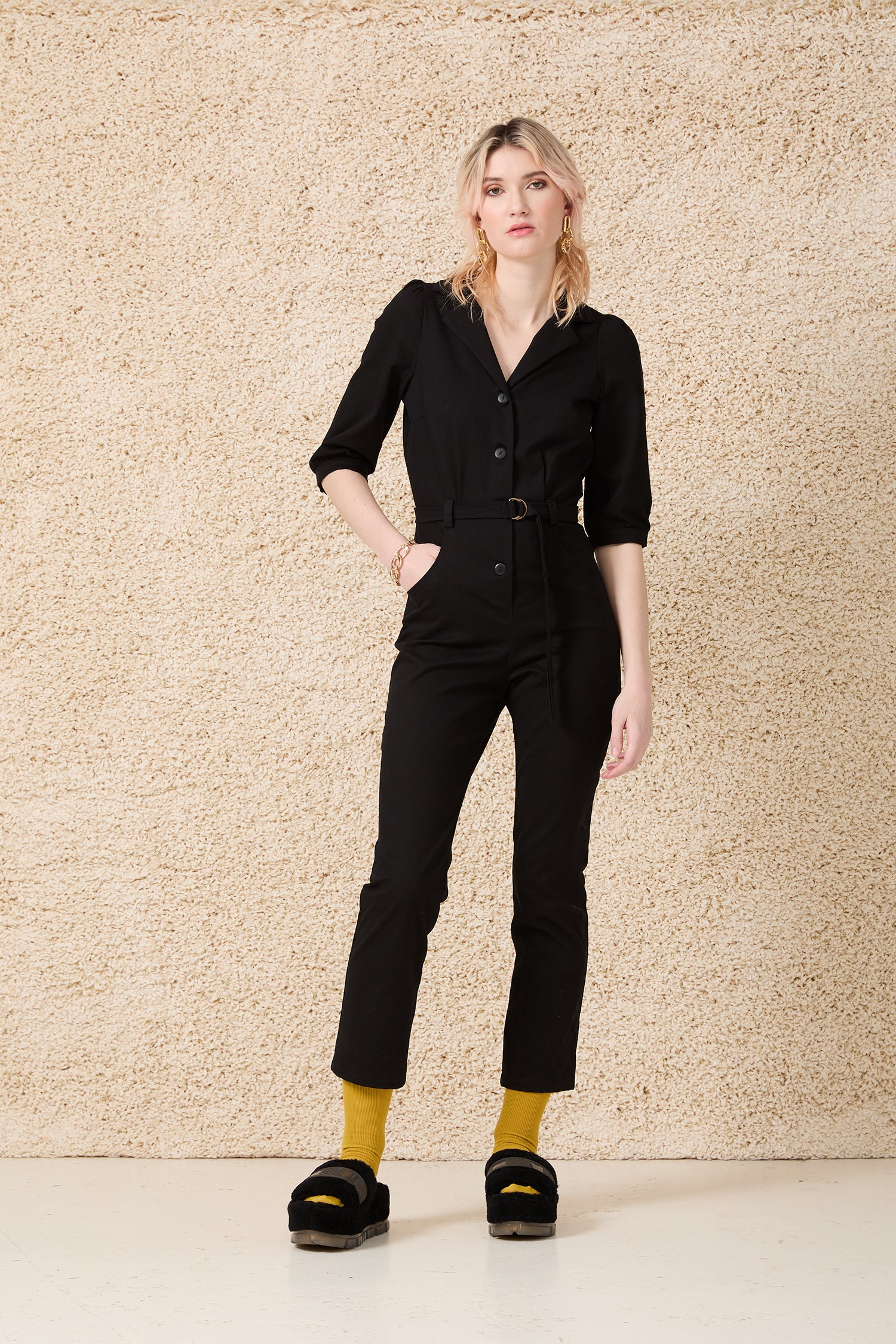 cokluch-tissu-serge-peachyposh-noir-coton