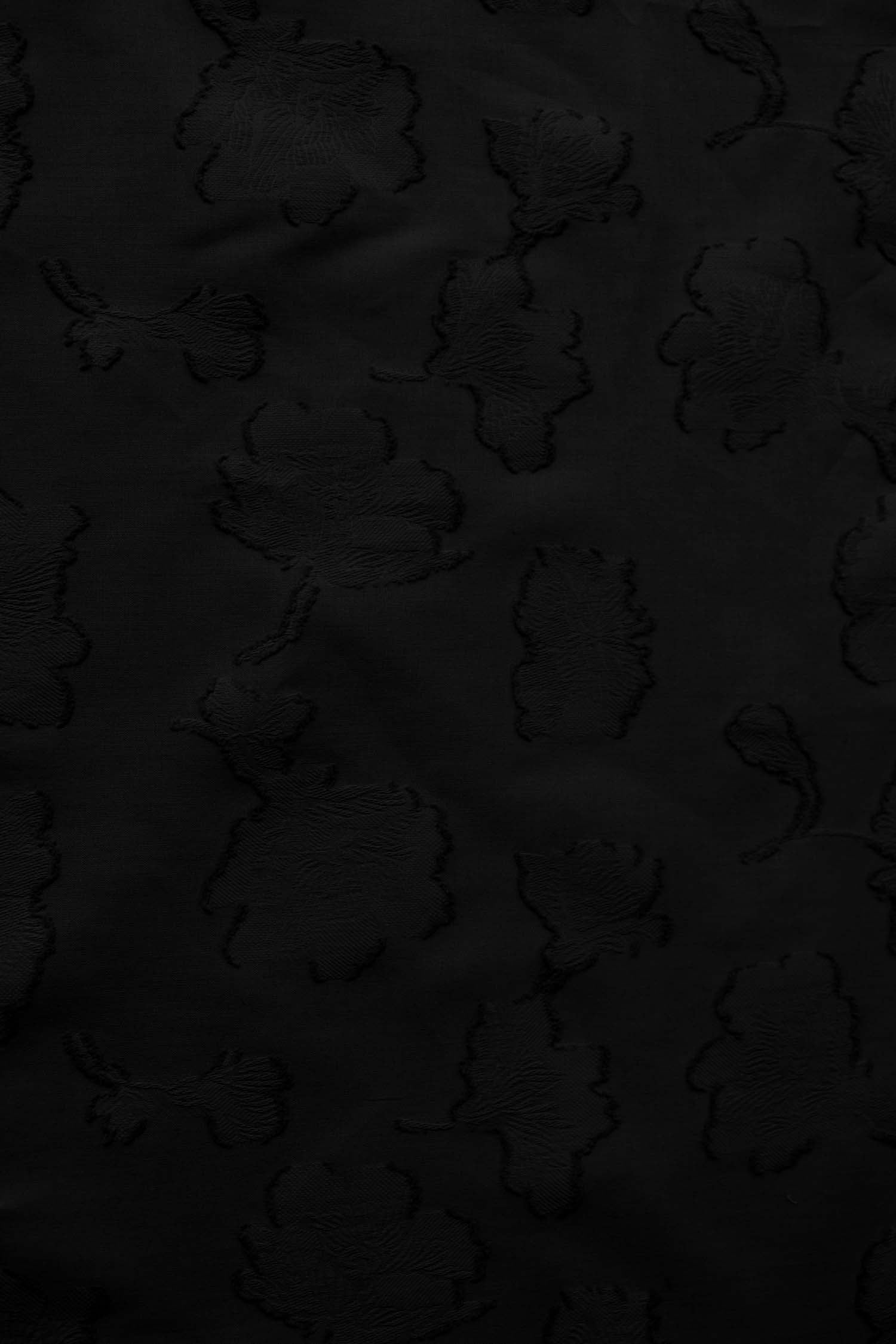 cokluch-tissu-voile-jacquard-fleuri-noir-coton