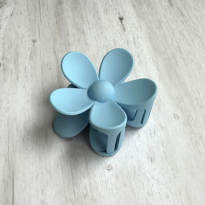 iconicmi-accessoires-pinceacheveux-fleur-plastique-bleu-clair
