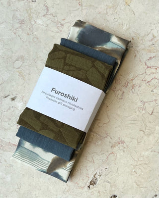 Trio d'emballages-cadeaux écologiques - FUROSHIKI