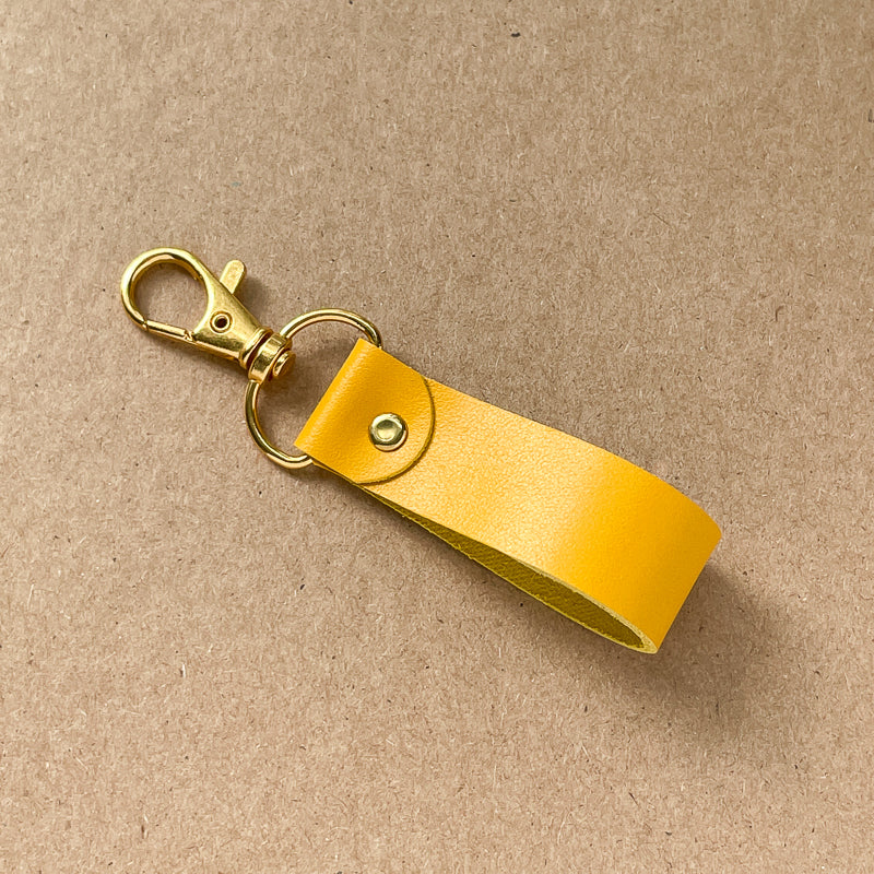 Recycled leather keychain