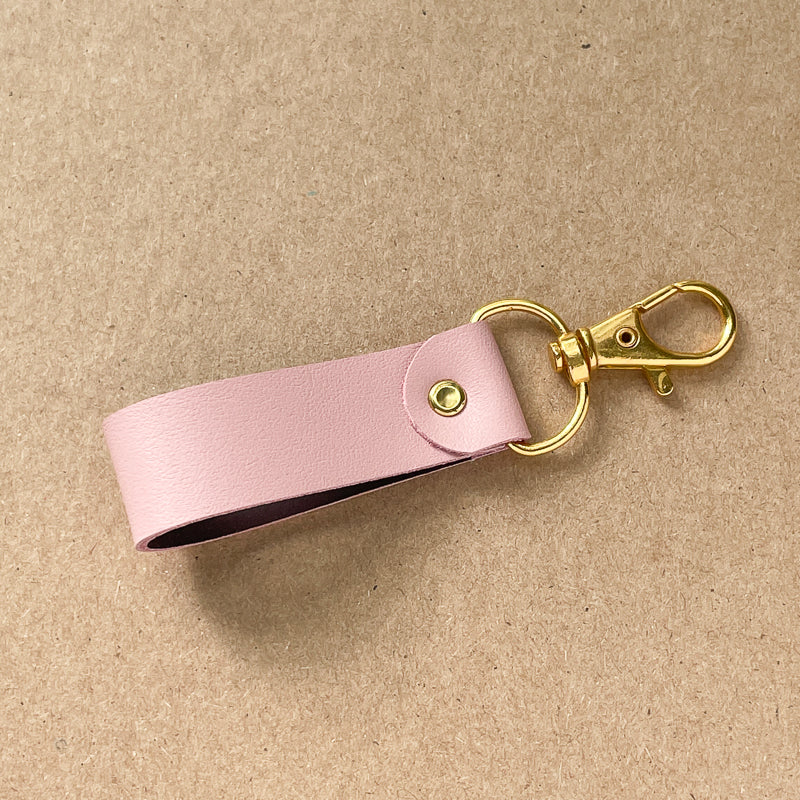 Recycled leather keychain