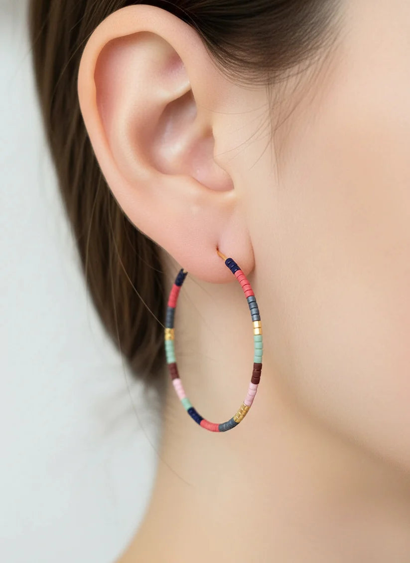 Boucles d'oreilles créoles - TROPICAL