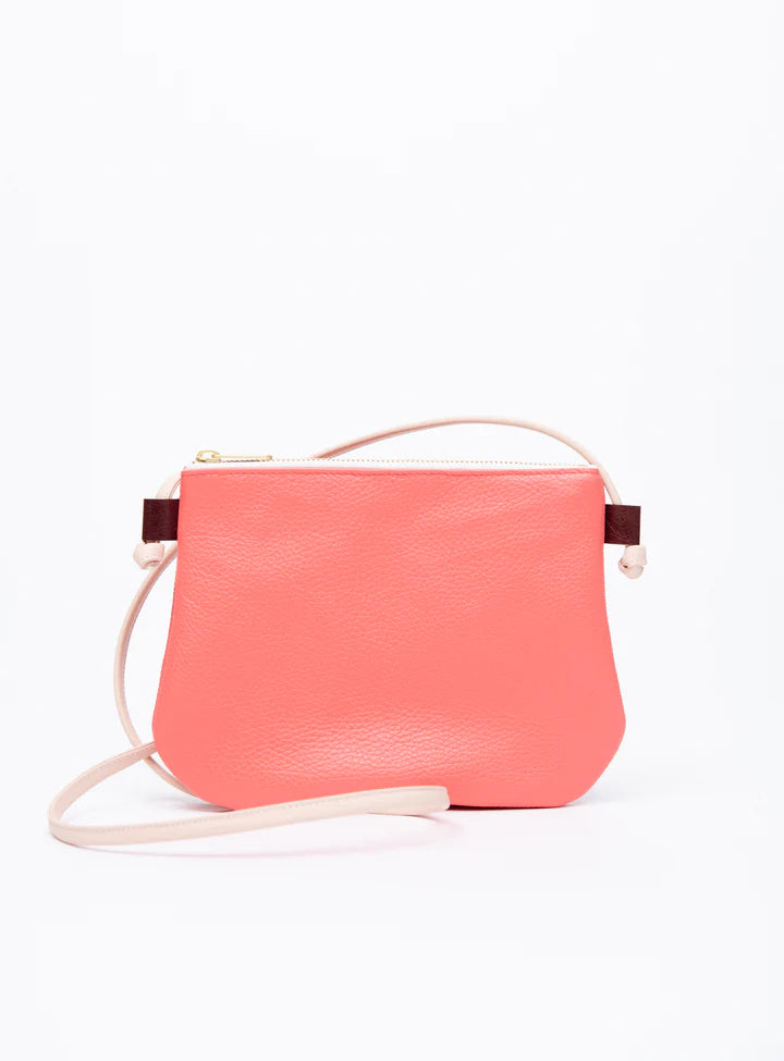 Small leather clutch bag VENISE