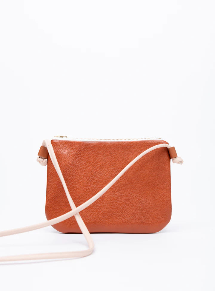 Small leather clutch bag VENISE